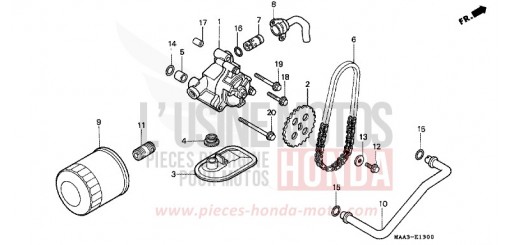 FILTRE A HUILE/POMPE A HUILE VT1100C2T de 1996